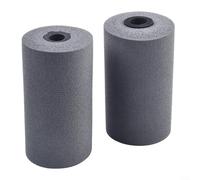 Lot de 2 pieds en mousse pour banc de musculation et tables d'inversion, pour tube de 22 à 25 mm (gris foncé)