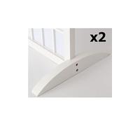 PEGANE Lot de 2 Pieds pour paravent en Bois Blanc - 2.8 x 33 x 0.8 cm