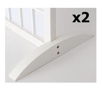 PEGANE Lot de 2 Pieds pour paravent en Bois Blanc - 2.8 x 33 x 0.8 cm