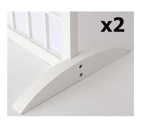 PEGANE Lot de 2 Pieds pour paravent en Bois Blanc - 2.8 x 33 x 0.8 cm