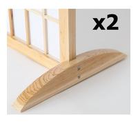 PEGANE Lot de 2 Pieds pour paravent en Bois Naturel - 2.8 x 33 x 0.8 cm