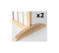 PEGANE Lot de 2 Pieds pour paravent en Bois Naturel - 2.8 x 33 x 0.8 cm