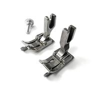 Lot de 2 pieds presseurs à charnière pour machine à coudre industrielle avec guide droit et gauche SP-18 (12,7 mm)