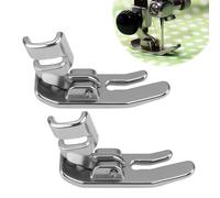 Lot de 2 pieds presseurs à point droit à tige basse de 10 mm compatibles avec Brother, Juki Kenmore, Singer, etc., pieds de machine à coudre pour tailleur, femme au foyer, créateur de vêtements