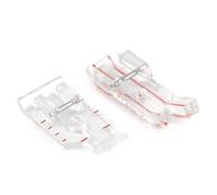 Lot de 2 pieds presseurs transparents 6,35 mm pour matelassage | Compatible avec les machines à coudre Singer Brother Babylock Euro-Pro Janome Kenmore White Juki New Home à tige basse