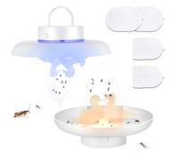 Lot de 2 piege a Puce avec 10 disques adhésifs, Deux méthodes d'alimentation, piège à puces pour Appartement, sans Odeur, Non Toxique, Dog Flea Trap, Cuisine, Chambre à,piège à Puce