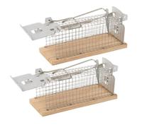 Lot de 2 Piège à Souris Vivants Intelligent ,Souricière inoffensive et Réutilisable 15 x 6 x 7,5 cm