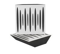 Lot de 2 pièges à basses acoustiques d'angle | 50x50cm | Traitement d'insonorisation pour studio d'enregistrement | Absorption - Diffusion - Réflexion | (x2 PULSE-150mm | Blanc)