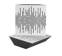 Lot de 2 pièges à basses acoustiques d'angle | 50x50cm | Traitement d'insonorisation pour studio d'enregistrement | Absorption - Diffusion - Réflexion | (x2 WAVE-100mm | Blanc)