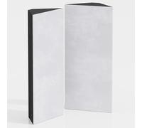 Lot de 2 pièges à basses d'angle acoustique étroit en velours « mini-CINEMATIC-bt » | Art décoratif et insonorisant | Couleur : (Blanc, N-TRAP 50 x 23 x 10 cm)