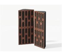 Lot de 2 pièges à basses d'angle acoustiques étroits | Absorbeurs de sons basse fréquence | Traitement acoustique pour studio | 50 x 23 cm | Plaques perforées : [Noix | x2 P24]