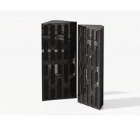 Lot de 2 pièges à basses d'angle acoustiques étroits | Absorbeurs de sons basse fréquence | Traitement acoustique pour studio | 50 x 23 cm | Plaques perforées : [Plastique noir brillant | x2 P24]