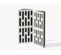 Lot de 2 pièges à basses d'angle acoustiques étroits | Absorbeurs de sons basse fréquence | Traitement acoustique pour studio | 50 x 23 cm | Plaques perforées : [Blanc | x2 P24]