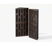 Lot de 2 pièges à basses d'angle acoustiques étroits | Absorbeurs de sons basse fréquence | Traitement acoustique pour studio | 50 x 23 cm | Plaques perforées : [Wengé | x2 P24]