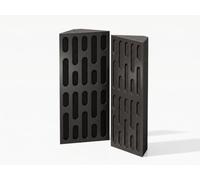 Lot de 2 pièges à basses d'angle acoustiques étroits | Absorbeurs de sons basse fréquence | Traitement acoustique pour studio | 50 x 23 cm | Plaques perforées : [Noir | x2 P24]