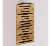 Lot de 2 pièges à basses d'angle acoustiques étroits avec tissu en velours | Diffusion - Réflexion - Insonorisation - Isolation | Taille : 23 x 50 cm [PULSE - Chêne | Marron]