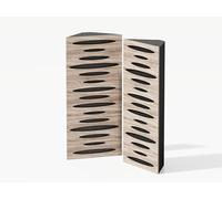 Lot de 2 pièges à basses d'angle acoustiques étroits | Diffusion - Réflexion - Insonorisation - Isolation | 23x50cm | Plaques perforées de couleur : (Sonoma, PULSE-mini)