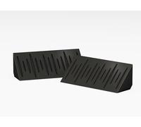Lot de 2 pièges à basses d'angle acoustiques étroits | Diffusion - Réflexion - Insonorisation - Isolation | 23x50cm | Plaques perforées de couleur : (Noir, PULSE-mini-Horizont)