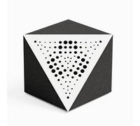 Lot de 2 pièges à basses d'angle pour plafond « TRICUB-WILDS » en mousse acoustique avec plaque HDF laminée perforée | Piège à basse cube | Couleur : (Blanc, TRICUB-WILDS)