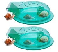 Lot de 2 pièges à escargots d'aquarium en plastique léger pour aquarium d'eau douce Vert