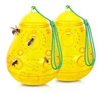 Lot de 2 pièges à guêpes, à poser et à suspendre, piège à guêpes, piège à insectes contre les guêpes, les abeilles, les frelons, piège à mouches extérieur pour appât naturel