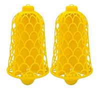 Lot de 2 pièges à guêpes avec plaques adhésives, piège extérieur réutilisable à Suspendre, piège pour Abeilles charpentières, protège la Maison des guêpes maçonnes, 26 x 13,5 cm, Forme Cloche