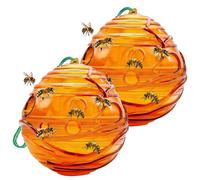 Lot de 2 pièges à guêpes sphériques étanches, attrape-guêpes efficaces pour une utilisation en intérieur et en extérieur, attrape-abeilles, piège à mouches pour maisons, jardins et terrasses, lutte