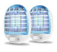 Lot de 2 pièges à insectes électroniques pour intérieur, avec lumières bleues pour salon, maison, cuisine, chambre à coucher, chambre de bébé, bureau