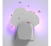 Lot de 2 pièges à Insectes LED - Élimination moustiques & Mouches + 12 adhésifs Inclus - Silencieux, sans Produits Chimiques, idéal pour intérieur