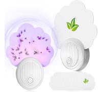 Lot de 2 pièges à insectes volants, insectes électriques avec 10 cartes autocollantes, protection contre les moustiques, pièges à moustiques, mouches des fruits, mites