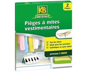Lot de 2 pièges à mites vestimentaires - HOME DEFENSE - Efficace 3 mois - Esthétique et sans odeur