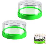 Lot de 2 pièges à mouches réutilisables non électriques, faciles à installer, entonnoir, attrape-mouches à entrée unidirectionnelle, conteneur transparent pour la maison, la cuisine, le jardin, le