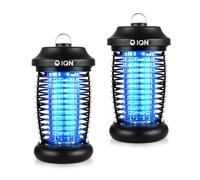 Lot de 2 pièges à moustiques électriques à brancher avec lumière 15 W, grille 4200 V et interrupteur marche/arrêt, pièges à moustiques et tueur pour intérieur, cuisine, terrasse, jardin et plus encore
