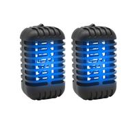 Lot de 2 pièges à moustiques électriques sans produits chimiques - Lumière UV - Avec distance de sécurité de 6 mm - Adapté aux enfants et facile à nettoyer - Pour la maison, la chambre à coucher, le
