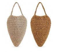 Lot de 2 pièges à nid de guêpes - Piège à nid de guêpes - Résistant aux intempéries - Imitation tissée - En coton - Nid d'abeille - Piège à cornes