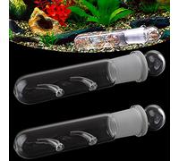 Lot de 2 pièges à planaria en verre transparent pour aquarium - Fournitures de nettoyage pour crevettes naines, crevettes rouges en cristal (2 trous)