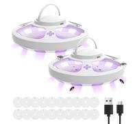 Lot De 2 Pièges À Puces Et Punaises De Lit, Piège À Puces À Led, Pièges À Puces Pour La Maison, Pack Capture Aux Puces, Piege A Punaise De Lit, Piège Anti Cafard, Piège À Puces Led Adapté Aux Chambres