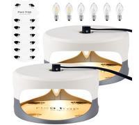 Lot de 2 pièges à puces gris et blanc de qualité supérieure pour l'intérieur de votre maison avec disques de colle recharges ampoule LED