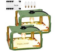 Lot de 2 pièges à puces - Piège à puces et punaises de lit avec autocollants et ampoules - Pour appartement, chambre à coucher, cuisine