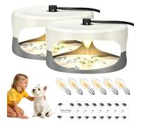 Lot de 2 pièges à puces pour la maison, piège à puces avec 6 ampoules, non toxique, piège à punaises de lit naturel pour literie, tapis, maison