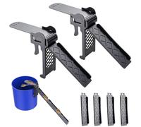 Lot de 2 pièges à rats sans cruauté pour intérieur et extérieur avec rampe de capture, piège à rats vivants réutilisables pour poulailler, grange, garage (noir)