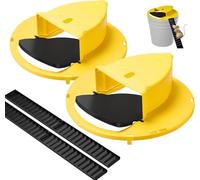 Lot de 2 pièges à souris et rats avec couvercle à réinitialisation automatique - Piège à rats - Piège à rats - Pour intérieur et extérieur - Non transparent - Compatible avec seau de 18 litres