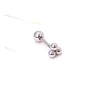 Lot de 2 piercings d'oreille tendance à plusieurs styles serpent, boule ronde en cristal, lune tragus, boucles d'oreilles en acier inoxydable, clous de cartilage hélix (couleur du métal : 3 lune CZ