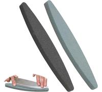 Lot de 2 pierre à aiguiser pour faucheuse, grain 180 et 240, Whetstone oxyde d'aluminium, aiguisage couteaux, carbure de silicium