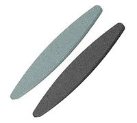 Lot de 2 pierres à aiguiser grain 180 & 240 pierres à aiguiser pour outils de jardin, aiguiseur de couteaux en carbure de silicium, pierre à aiguiser en oxyde d'aluminium pour faux, ciseaux de jardin