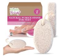 Lot de 2 pierres ponces naturelles pour pieds | Élimine les callosités pour les pieds | Pierre ponce pour les mains et les pieds | Pierre ponce pour les peaux dures + Carnet SOL
