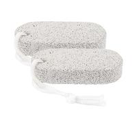 Lot de 2 pierres ponces pour pieds - Outils de pédicure avec corde de | Grattoir à talon manuel pour femme, maison, voyage, athlète, danseur, spa, salon de beauté, quotidien