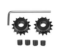 Lot de 2 pignons de chaîne haute résistance 15 dents 10 mm alésage interne 15 mm de hauteur équipement de levage industriel roue pignon