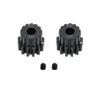 Lot de 2 pignons de moteur 13T en acier trempé usiné pour traîneau Traxxas 1/8 de remplacement 6483X (pas métrique 1,0) (convient pour arbre de 5 mm) pièces de mise à niveau