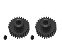 Lot de 2 pignons de moteur en acier dur 32P 0,8 m 27T arbre de 5 mm pour pignon Traxxas Udr 5647 pièces de mise à niveau